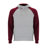 Kids’ two-tone hoodie, 280 g/m2, Roly Badet burgundy colour