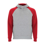 Kids’ two-tone hoodie, 280 g/m2, Roly Badet red colour