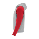 Kids’ two-tone hoodie, 280 g/m2, Roly Badet red colour