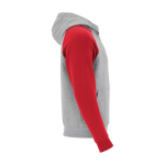 Kids’ two-tone hoodie, 280 g/m2, Roly Badet red colour