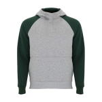 Kids’ two-tone hoodie, 280 g/m2, Roly Badet bottle green colour