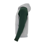 Kids’ two-tone hoodie, 280 g/m2, Roly Badet bottle green colour