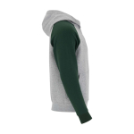 Kids’ two-tone hoodie, 280 g/m2, Roly Badet bottle green colour