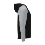 Kids’ two-tone hoodie, 280 g/m2, Roly Badet matt black colour