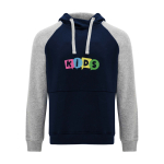 Kids’ two-tone hoodie, 280 g/m2, Roly Badet navy-blue colour