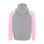 Kids’ two-tone hoodie, 280 g/m2, Roly Badet light pink colour