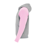 Kids’ two-tone hoodie, 280 g/m2, Roly Badet light pink colour