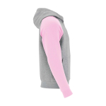 Kids’ two-tone hoodie, 280 g/m2, Roly Badet light pink colour