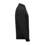 Children's long-sleeve sweatshirt with short zip, 200 g/m2, Roly black colour