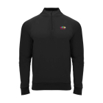 Children's long-sleeve sweatshirt with short zip, 200 g/m2, Roly black colour