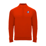 Children's long-sleeve sweatshirt with short zip, 200 g/m2, Roly red colour