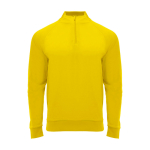 Children's long-sleeve sweatshirt with short zip, 200 g/m2, Roly yellow colour
