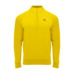 Children's long-sleeve sweatshirt with short zip, 200 g/m2, Roly yellow colour