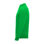 Children's long-sleeve sweatshirt with short zip, 200 g/m2, Roly green colour