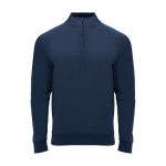 Children's long-sleeve sweatshirt with short zip, 200 g/m2, Roly navy-blue colour