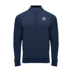 Children's long-sleeve sweatshirt with short zip, 200 g/m2, Roly navy-blue colour