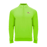 Children's long-sleeve sweatshirt with short zip, 200 g/m2, Roly neon green colour