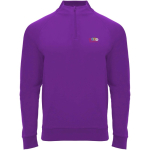 Children's long-sleeve sweatshirt with short zip, 200 g/m2, Roly screen printing view