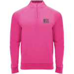 Children's long-sleeve sweatshirt with short zip, 200 g/m2, Roly screen printing view