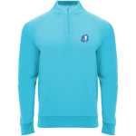 Children's long-sleeve sweatshirt with short zip, 200 g/m2, Roly screen printing view
