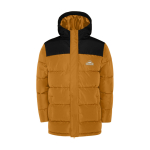 Children's padded polyester jacket with elasticated cuffs, Roly brown colour