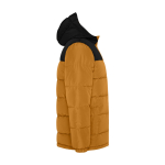 Children's padded polyester jacket with elasticated cuffs, Roly brown colour