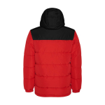 Children's padded polyester jacket with elasticated cuffs, Roly red colour