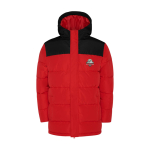 Children's padded polyester jacket with elasticated cuffs, Roly red colour