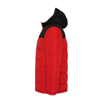 Children's padded polyester jacket with elasticated cuffs, Roly red colour