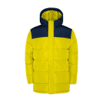 Children's padded polyester jacket with elasticated cuffs, Roly yellow colour