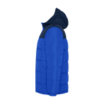 Children's padded polyester jacket with elasticated cuffs, Roly royal blue colour