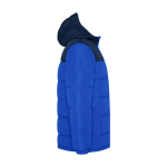 Children's padded polyester jacket with elasticated cuffs, Roly royal blue colour
