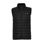 Children's lightweight thermal polyester gilet, 290 g/m2, Roly black colour