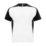 Kids’ two-tone sports T-shirt, 140 g/m2, Roly Bugatti black colour
