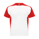 Kids’ two-tone sports T-shirt, 140 g/m2, Roly Bugatti red colour