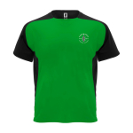 Kids’ two-tone sports T-shirt, 140 g/m2, Roly Bugatti tropical green colour