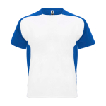 Kids’ two-tone sports T-shirt, 140 g/m2, Roly Bugatti royal blue colour