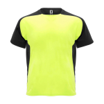 Kids’ two-tone sports T-shirt, 140 g/m2, Roly Bugatti neon yellow colour