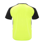 Kids’ two-tone sports T-shirt, 140 g/m2, Roly Bugatti neon yellow colour