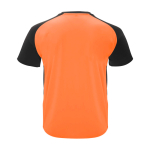 Kids’ two-tone sports T-shirt, 140 g/m2, Roly Bugatti neon orange colour