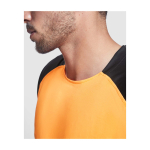 Kids’ two-tone sports T-shirt, 140 g/m2, Roly Bugatti neon orange colour