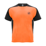 Kids’ two-tone sports T-shirt, 140 g/m2, Roly Bugatti neon orange colour