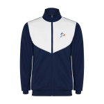 Kid's polyester tracksuit in matching colours, 225 g/m2, Roly white colour