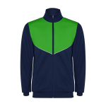 Kid's polyester tracksuit in matching colours, 225 g/m2, Roly green colour