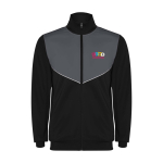 Kid's polyester tracksuit in matching colours, 225 g/m2, Roly dark grey colour