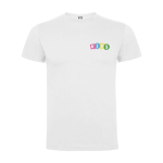 Kid's short-sleeve cotton t-shirt, jersey knit, 165 g/m2, Roly white colour