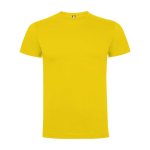 Kid's short-sleeve cotton t-shirt, jersey knit, 165 g/m2, Roly yellow colour