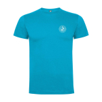 Kid's short-sleeve cotton t-shirt, jersey knit, 165 g/m2, Roly turquoise colour