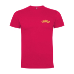 Kid's short-sleeve cotton t-shirt, jersey knit, 165 g/m2, Roly fuchsia colour