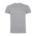 Kid's short-sleeve cotton t-shirt, jersey knit, 165 g/m2, Roly heather light grey colour